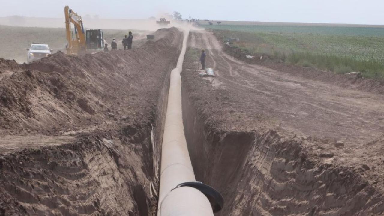 Gasoducto Néstor Kirchner, foto Télam