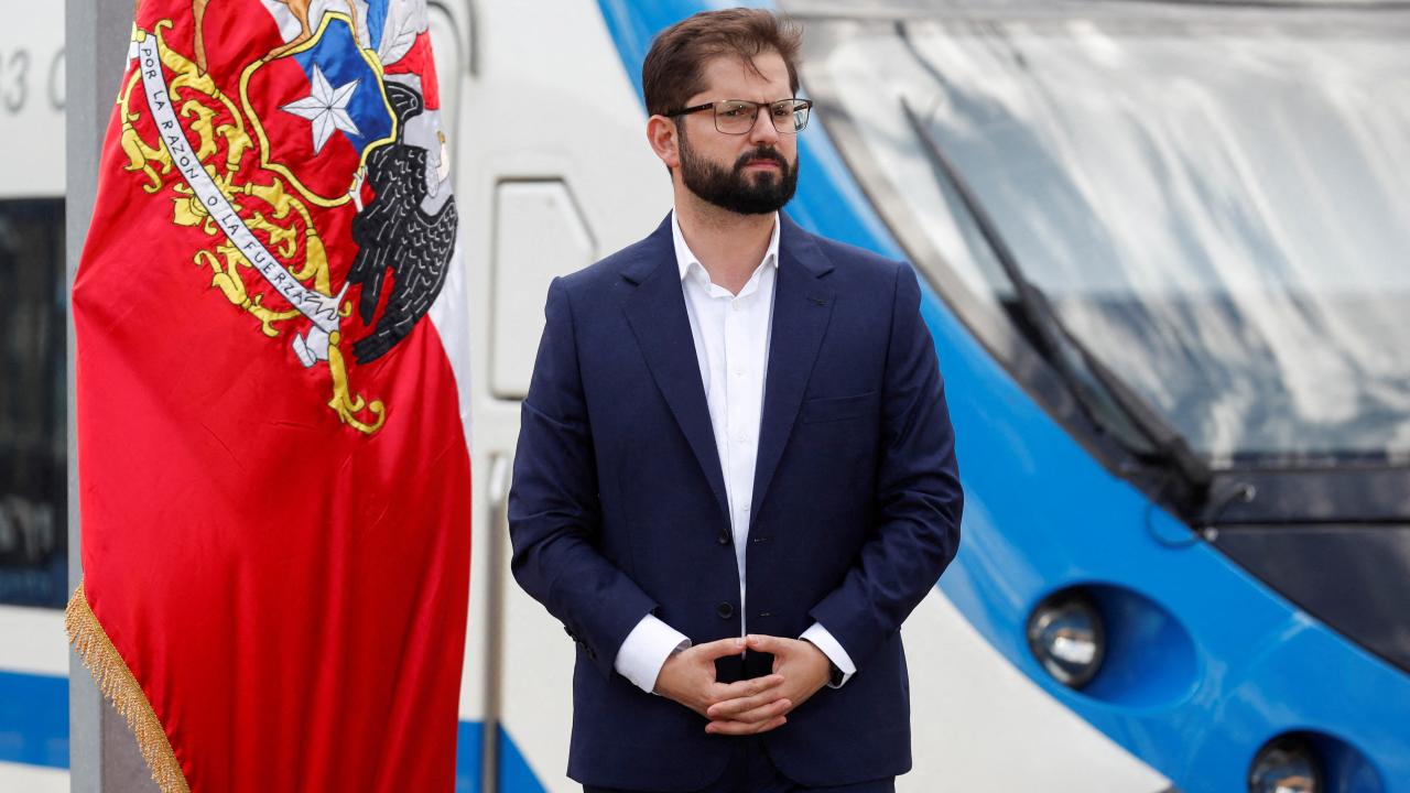 Chile's President Gabriel Boric attends an activity in the town of Limache in Valparaiso, Chile.