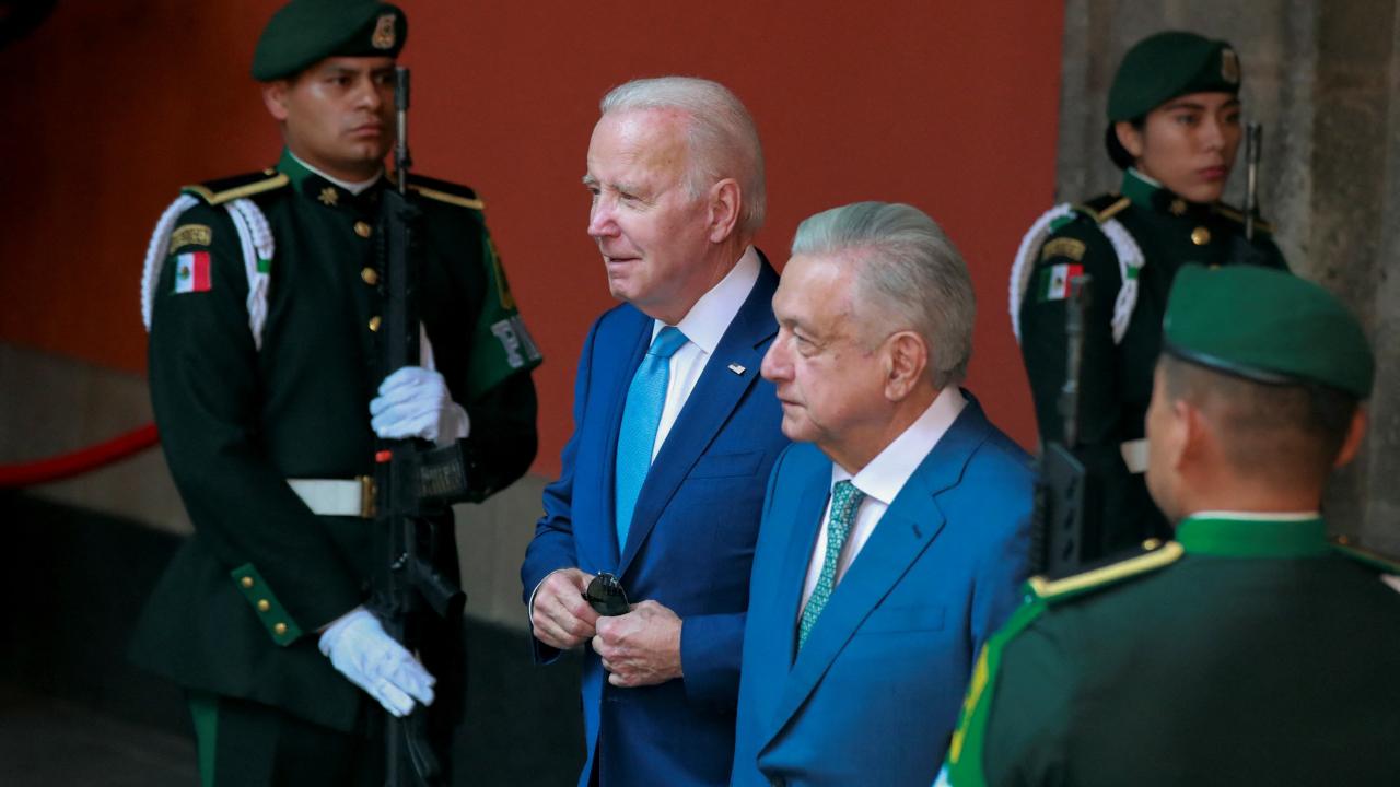 Foto de archivo de los presidentes de EEUU y México, Joe Biden y Andres Manuel Lopez Obrador, en Ciudad de Mexico.