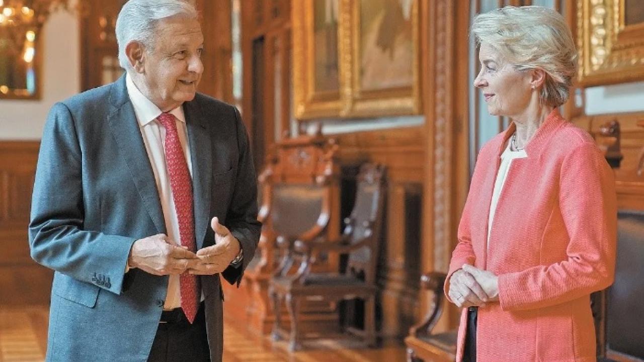 AMLo y Ursula va der Leyen, foto El Economista