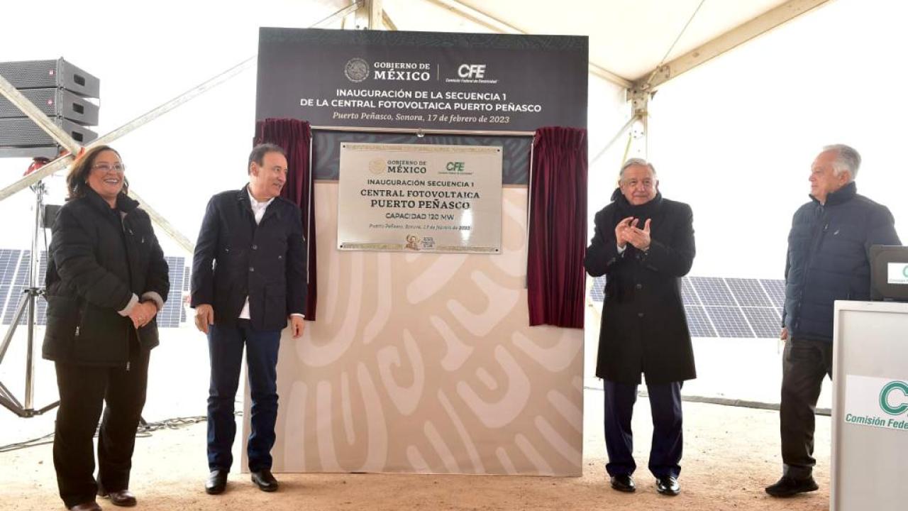 Inaguración primera etapa (febrero) Puerto Peñasco. Foto: Gobierno de México.