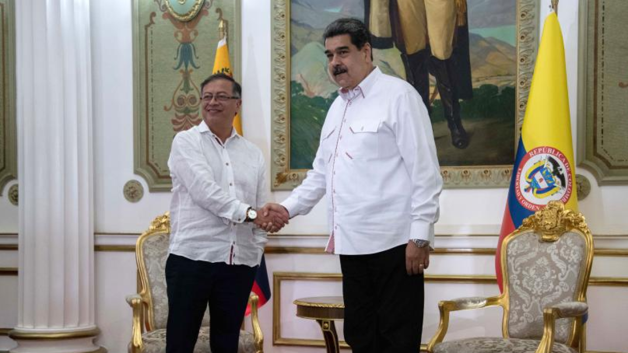 Maduro y Petro. Foto: Xinhua. 