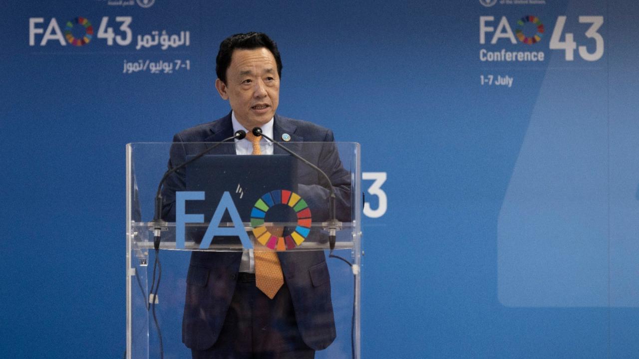 Qu Dongyu, director general de la FAO. 