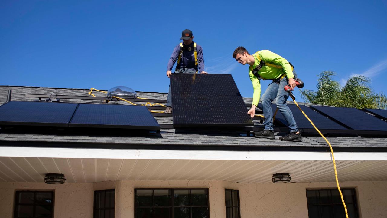 Paneles solares en casa