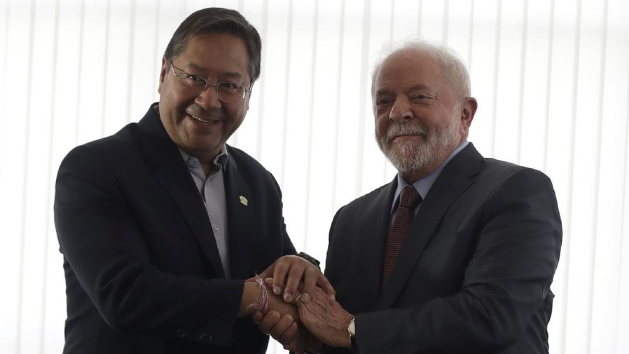 Arce y Lula. Foto: Xinhua.