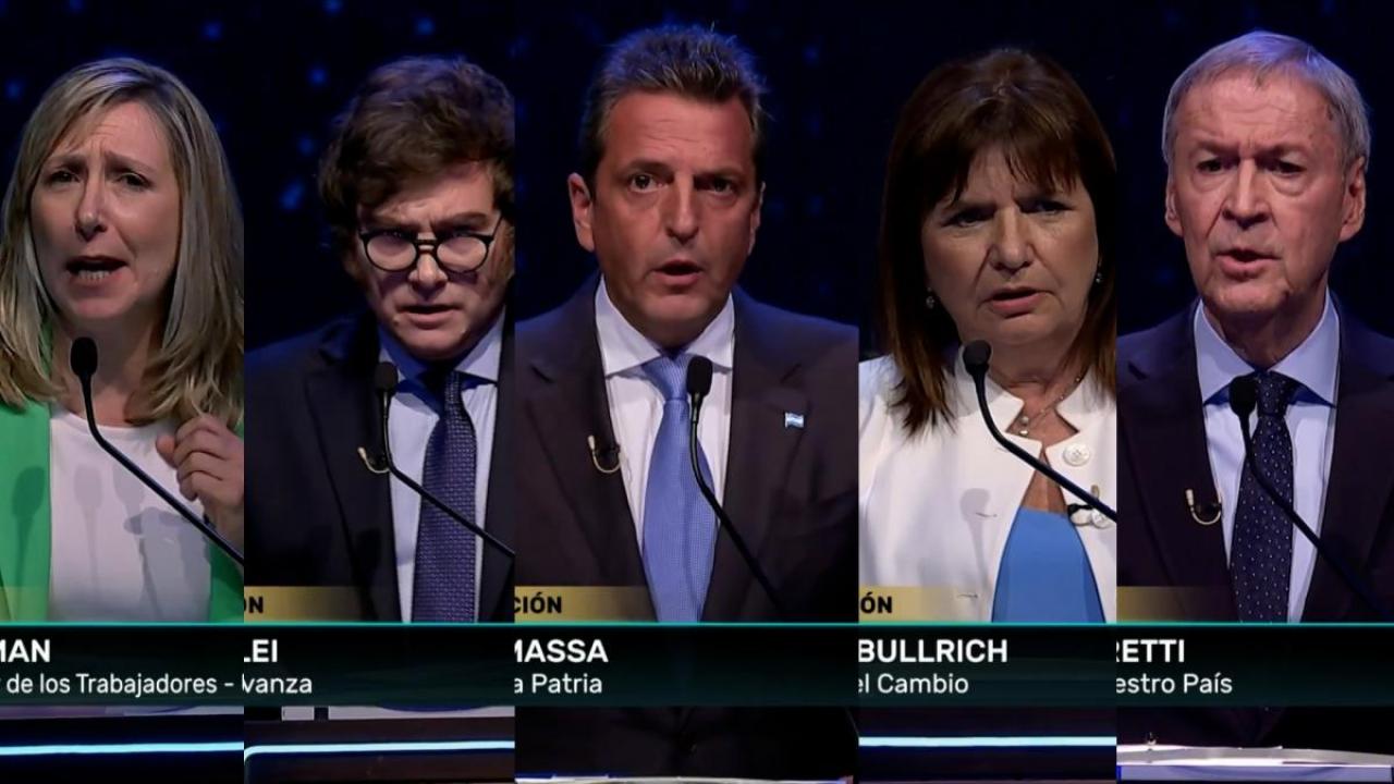 Collage candidatos presidencia Argentina