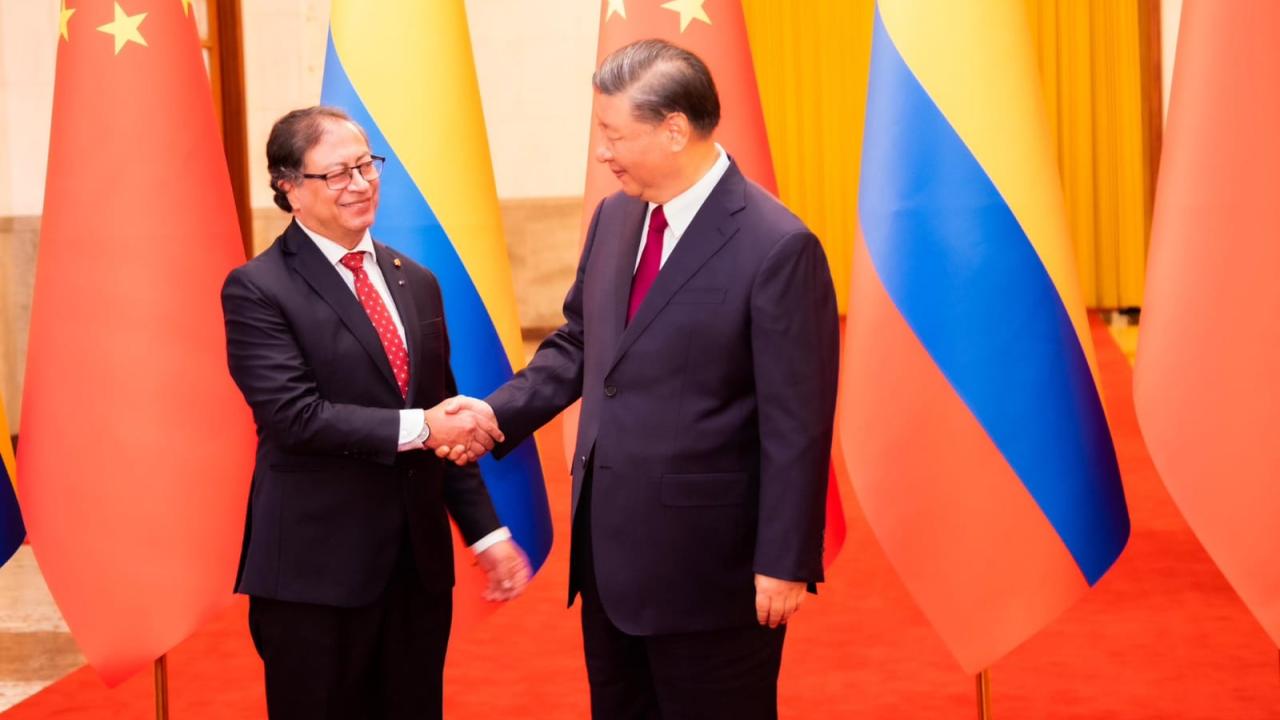 Petro y Xi. Foto: Presidencia de Colombia vía X.