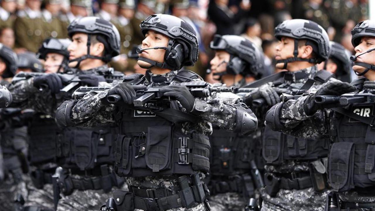 Policía ecuatoriana. Foto: Xinhua. 