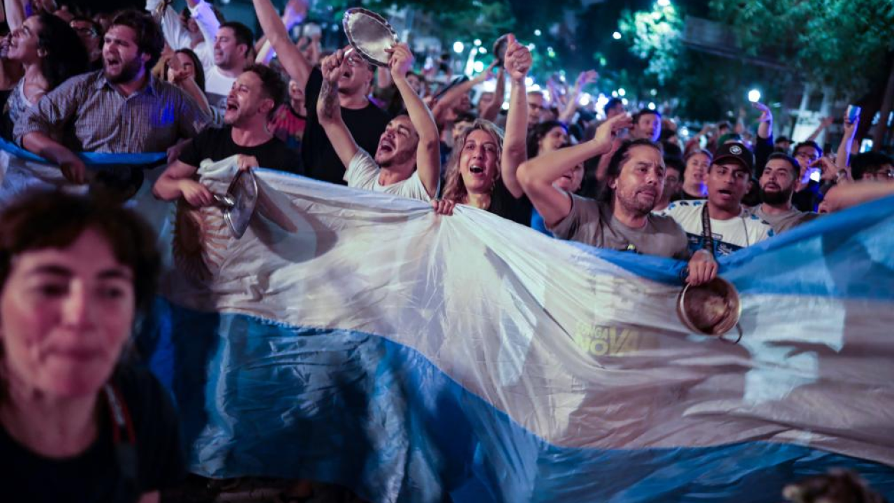 Protesta en Argentina. Foto: XInhua. 