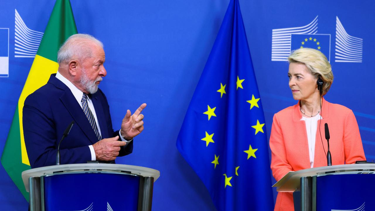 crédito foto Ursula von der Leyen, Luiz Inácio Lula da Silva Reuters