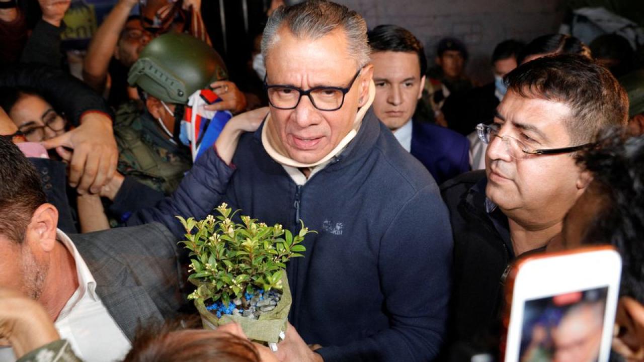 Exvicepresidente de Ecuador, Jorge Glas, sale de prisión por segunda vez tras orden judicial