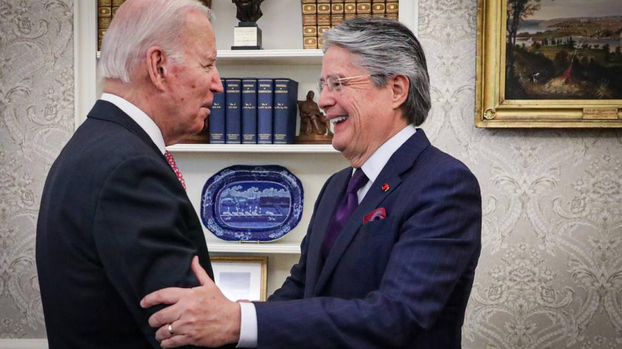 Lasso y Joe Biden coinciden en que se han alcanzado avances históricos en la relación entre Ecuador y EE. UU.