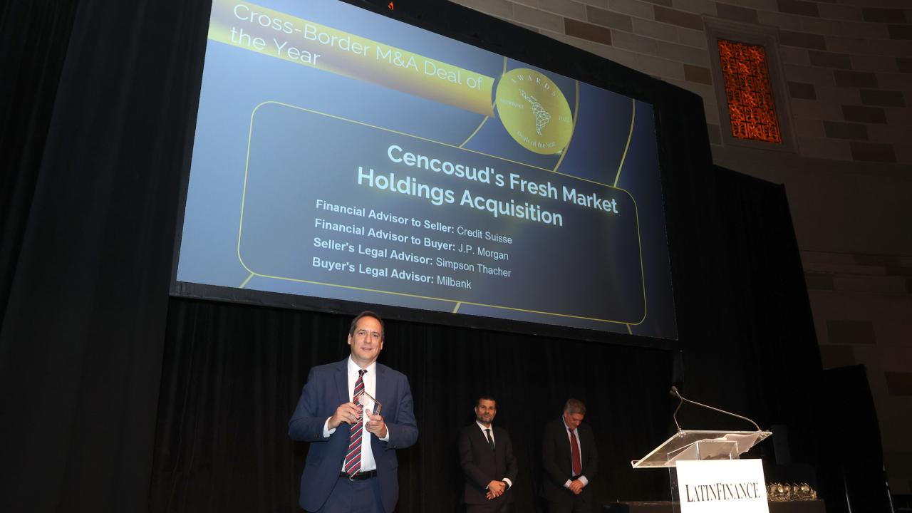 LatinFinance distinguió a Cencosud por compra de The Fresh Market LatinFinance distinguió a Cencosud por compra de The Fresh Market