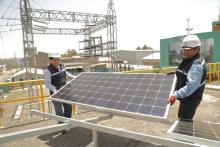 Paneles solares para captar la luz del sol y transformarla en energía.