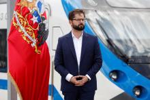 Chile's President Gabriel Boric attends an activity in the town of Limache in Valparaiso, Chile.