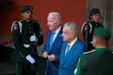 Foto de archivo de los presidentes de EEUU y México, Joe Biden y Andres Manuel Lopez Obrador, en Ciudad de Mexico.