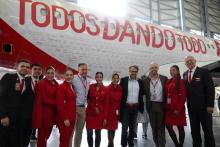 Campaña todos dando todo de Avianca en Rio Negro, foto Avianca
