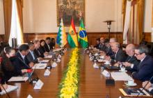 Foto reunión cancilleres Bolivia y Brasil foto Twitter canciller boliviano