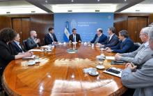 Reunión aerolíneas argentinas. Foto: Sergio Massa vía Twitter. 