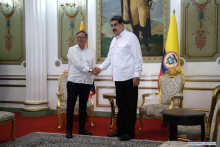Maduro y Petro. Foto: Xinhua. 