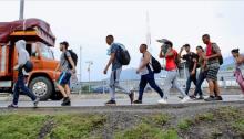 Migrantes en México, foto Reuters