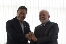 Arce y Lula. Foto: Xinhua. 