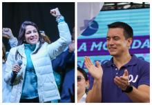 Luisa González y Daniel Noboa