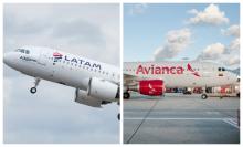 Collage avión Latam y Avianca