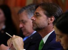 Uruguayan President Luis Lacalle Pou attends a meeting during the 63rd Summit of Heads of State of MERCOSUR and Associated States, at the Museu do Amanha (Museum of Tomorrow) in Rio de Janeiro, Brazil December 7, 2023. REUTERS/Pilar Olivares