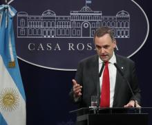 El portavoz del Gobierno de Argentina, Manuel Adorni-Europa Press
