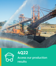 Producción de hierro de la brasileña Vale cayó un 1,6% en 2022, con 307,79 millones de toneladas